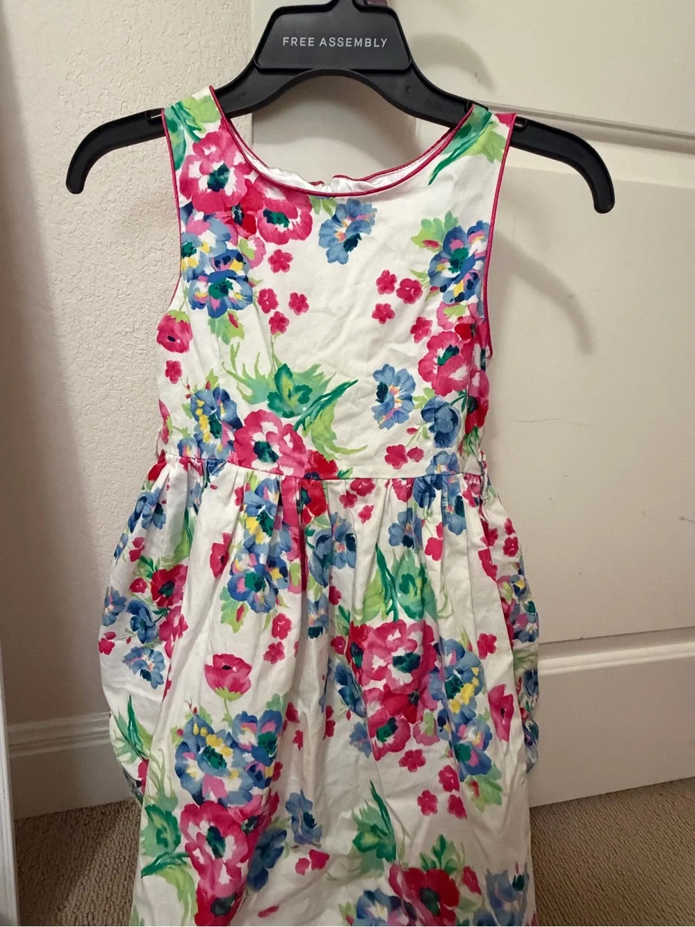 White Floral Sundress with Pink & Blue Blooms: The Children’s Place girls dress